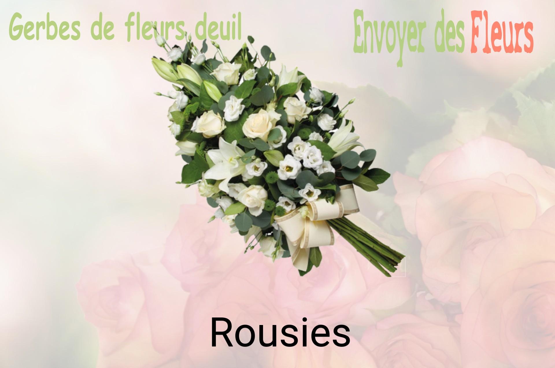 Gerbe de fleurs de deuil livrée à Rousies